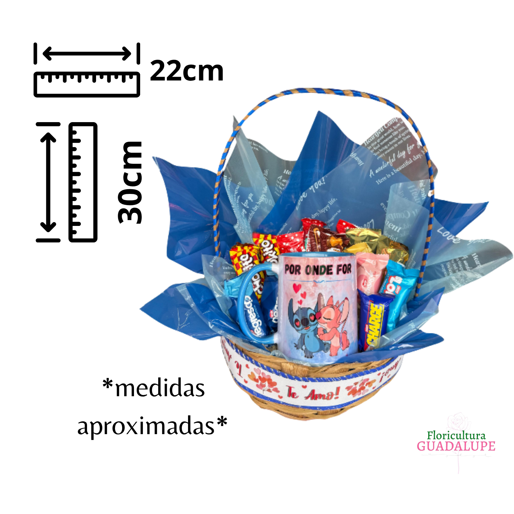 Mini Cesta com Caneca - Stitch