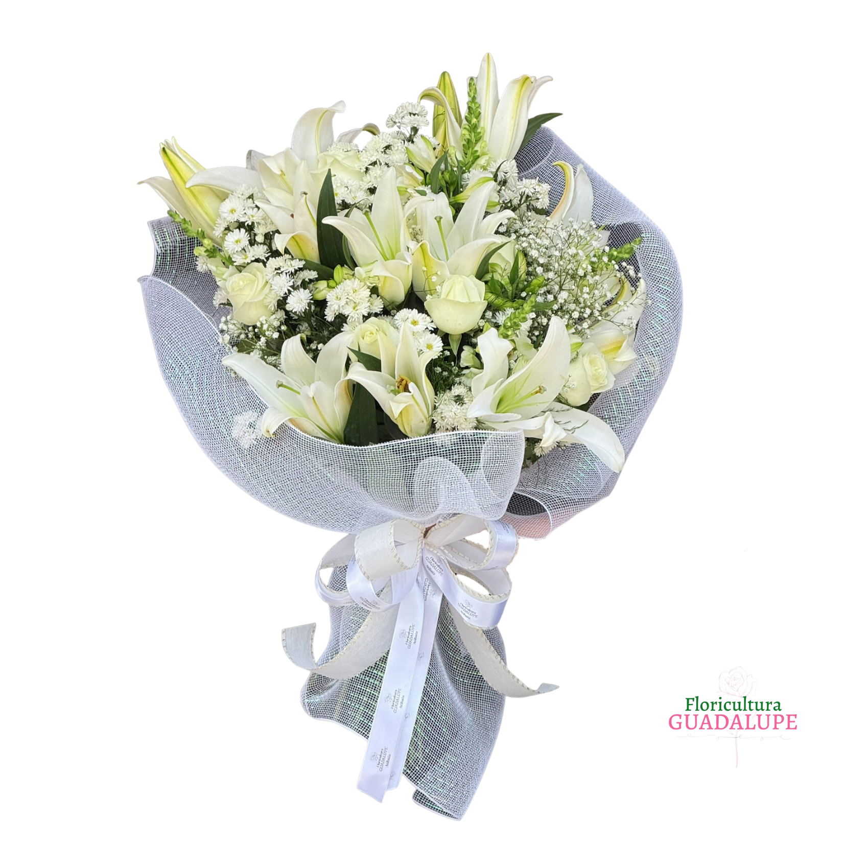 Buqu� de L�rios Brancos - Elegance