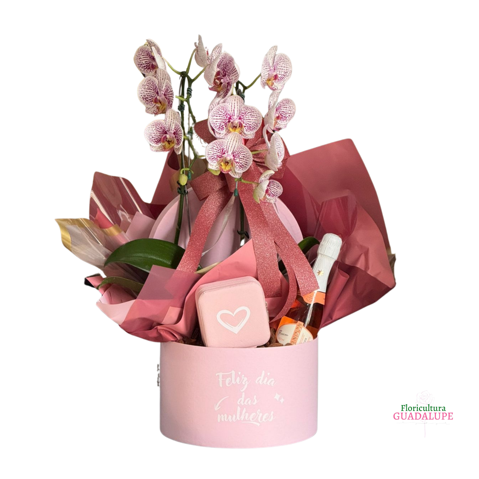 Orqu�dea Box Luxo com Porta Joia e Chandon