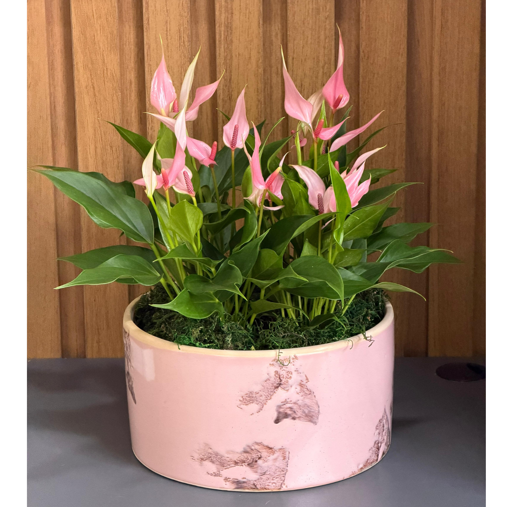 Arranjo de L�rios Cor de Rosa em Bacia