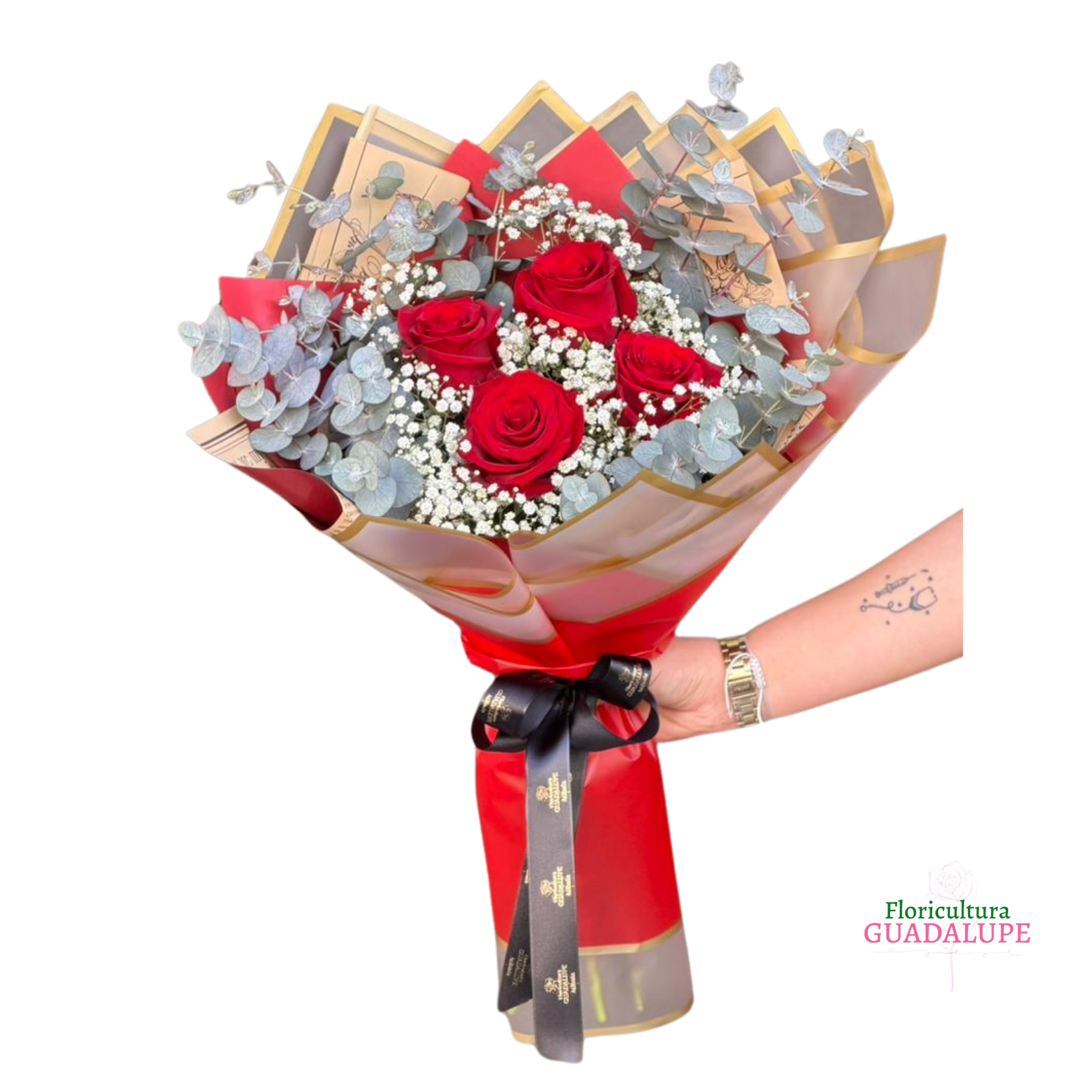 Buqu� Elegance - 4 Rosas 